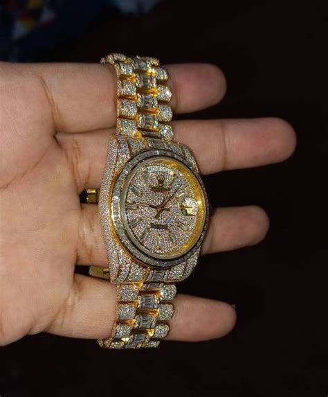 platinum rolex watch bussed down